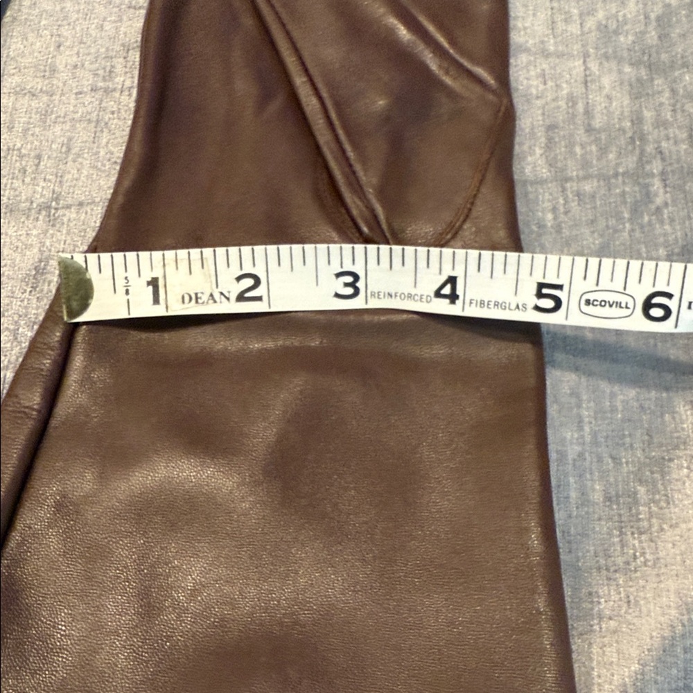New Genuine Leather Gloves CHOCOLATE BROWN - Picture 8 of 8